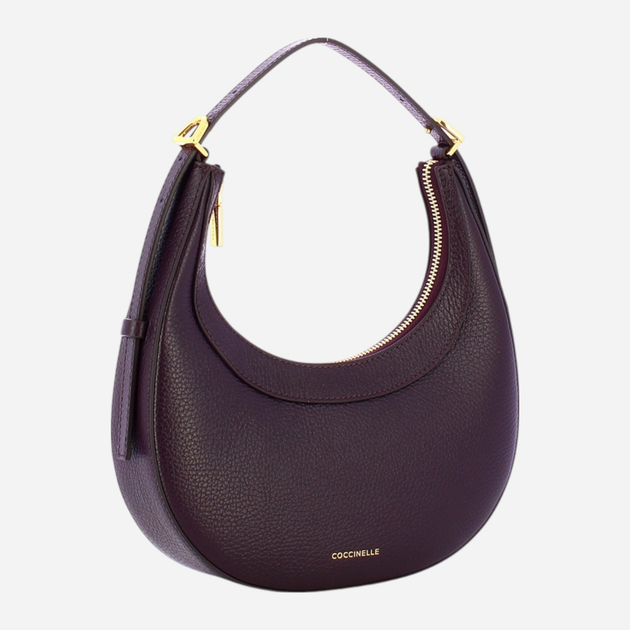 Torebka hobo damska ze skóry naturalnej mała Coccinelle Whisper E5PIP530101 V87 Fioletowa (800070345929) - obraz 3