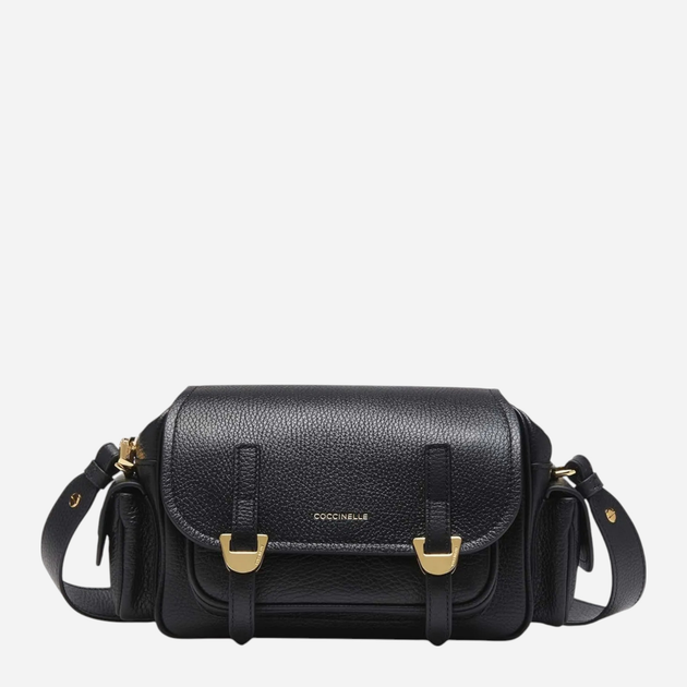 Torebka crossbody damska ze skóry naturalnej mała Coccinelle Campus E1RFF150201 001 Czarna (800070326821) - obraz 1