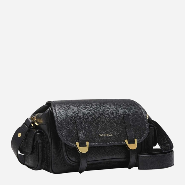 Torebka crossbody damska ze skóry naturalnej mała Coccinelle Campus E1RFF150201 001 Czarna (800070326821) - obraz 2