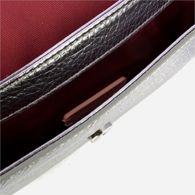 Torebka crossbody damska ze skóry naturalnej mała Coccinelle Dandy E5S00550201 Y43 Srebrna (800070345937) - obraz 4