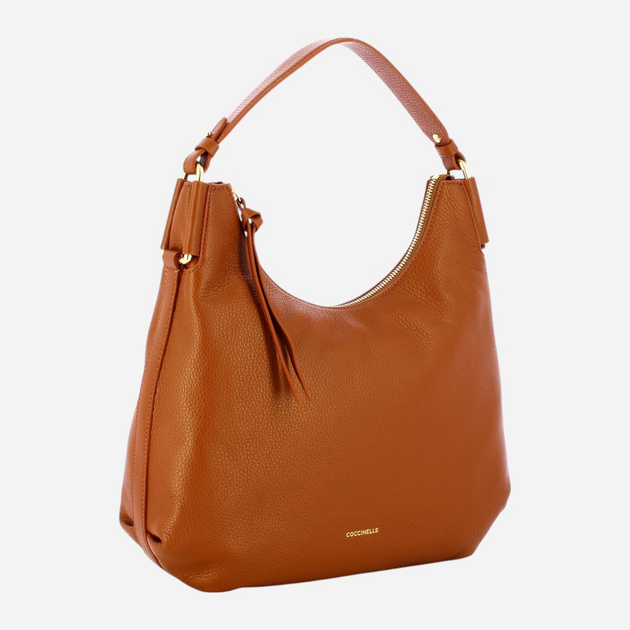 Torebka crossbody damska ze skóry naturalnej Coccinelle Rebekka E1T95130201 W11 Brązowa (800070345899) - obraz 3