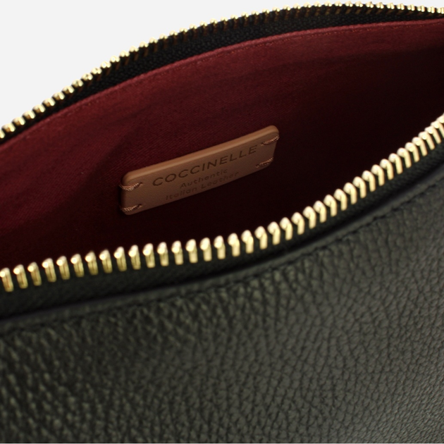 Torebka crossbody damska ze skóry naturalnej mała Coccinelle Rebekka E5T95520101 001 Czarna (800070345940) - obraz 5