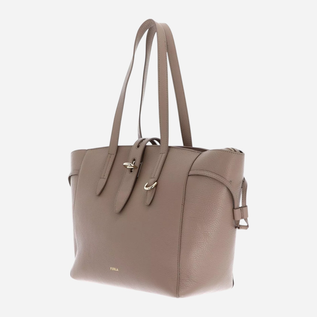 Сумка шопер жіноча з натуральної шкіри велика Furla Net WB00779HSF0001257S9107 Сіра (800070331069) - зображення 3