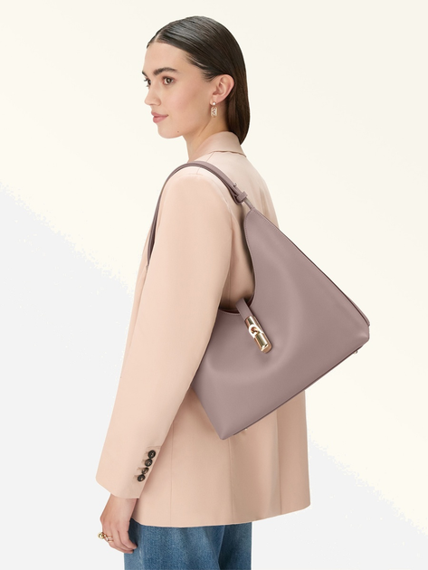 Torebka damska ze skóry naturalnej Furla Goccia WB01499BX3104MA2001007 Różowa (800070344711) - obraz 2