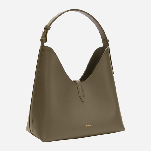 Сумка жіноча з натуральної шкіри середня Furla Goccia WB01499BX31042810S1007 Зелена (800070344763) - зображення 3