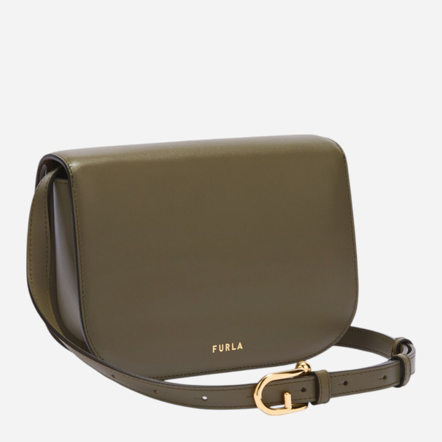 Сумка крос-боді через плече жіноча з натуральної шкіри маленька Furla Sfera WB01737BX04282810S1002 Зелена (800070344792) - зображення 3