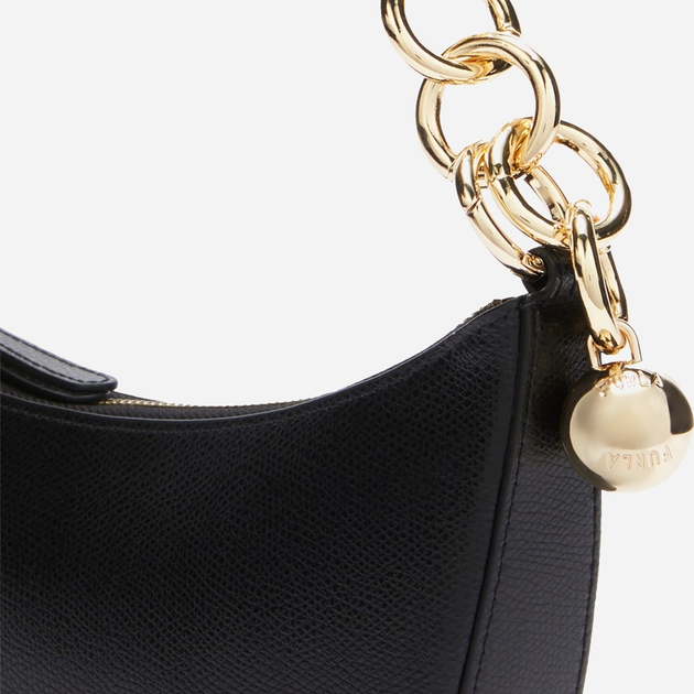 Сумка багет жіноча з натуральної шкіри маленька Furla Sfera WE00767BX3991O60001007 Чорна (800070344986) - зображення 3
