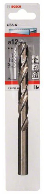 Wiertło do metalu Bosch HSS PointTeQ 12 x 101 / 151 mm (2608585940) - obraz 1