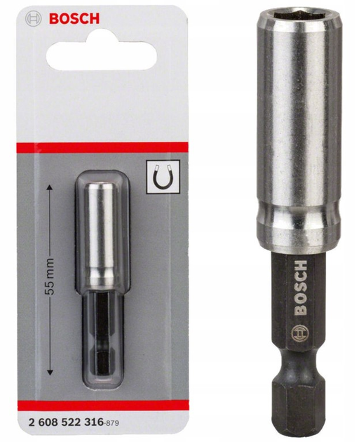 Uchwyt magnetyczny przedłużacz Bosch do bitów  1/4" 10 x 55 mm (2608522316) - obraz 2