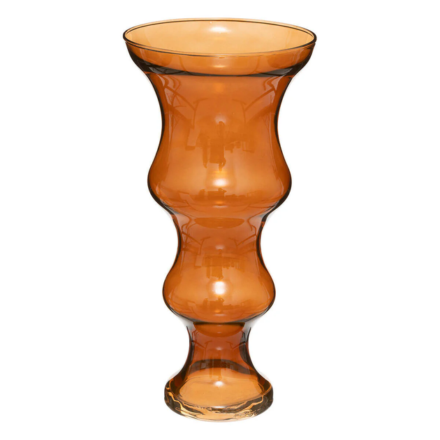 Wazon Atmosphera Matali szklany podwójny bursztynowy 36 cm (3560232998973) - obraz 2
