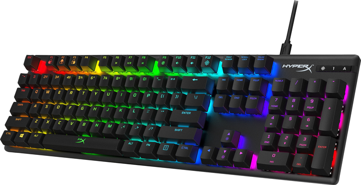 Klawiatura przewodowa HyperX Alloy Origins US HX Aqua USB Black (4P5N9AA#ABA) - obraz 2