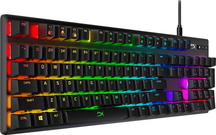 Klawiatura przewodowa HyperX Alloy Origins US HX Aqua USB Black (4P5N9AA#ABA) - obraz 3
