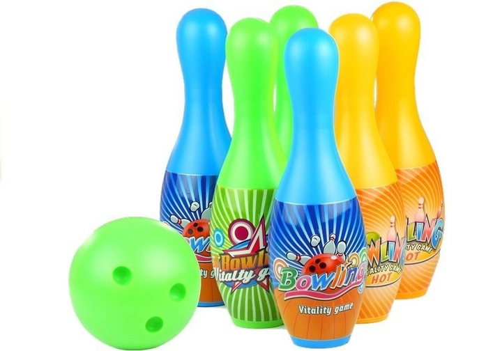 Іграшковий набір LEAN Toys «Кеглі» 6 кеглів + куля 3426 (5905884458815) - зображення 3