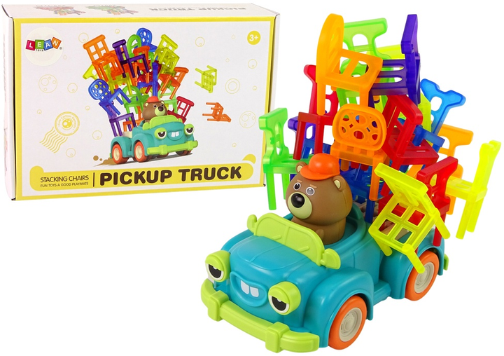 Спритність LEAN Toys Падаючі стільці з рухомою машиною 13418 (5905323216433) - зображення 2