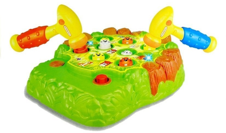Gra zręcznościowa LEAN Toys Uderzanie bobrów młoteczkiem 3382 (5905515350488) - obraz 5