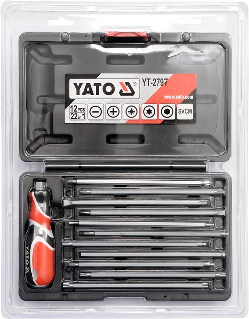 Викрутки прецизійні Yato YT-2797 12 шт (5906083927973) - зображення 2