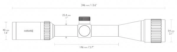 Оптичний приціл Hawke Vantage 4-12x40 AO Mil Dot (925188) - зображення 4