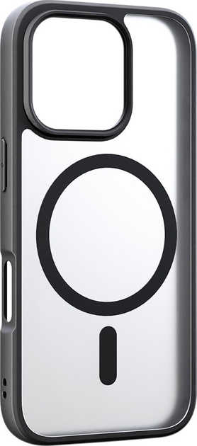Etui plecki Etteri Matt Mag do Apple iPhone 16 Pro Black/Transparent (5907457798731) - obraz 3