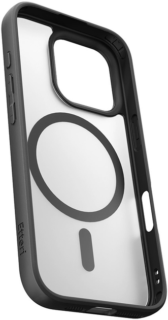 Etui plecki Etteri Matt Mag do Apple iPhone 16 Pro Black/Transparent (5907457798731) - obraz 4