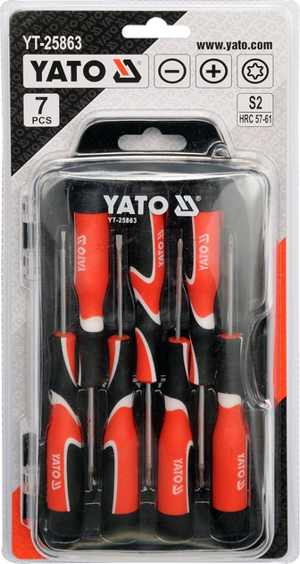 Набір викруток прецизійних Yato YT-2586 SL2-3 мм PH(2) TORX(3) 50 мм 7 шт (5906083258633) - зображення 2