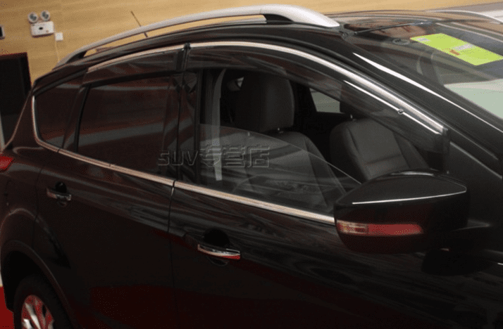 Ветровики Ford Kuga II, Escape 2013-2019, с хром окантовкой 4шт. - изображение 4