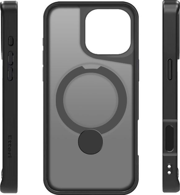 Панель Etteri Matt Mag Ring для Apple iPhone 17 Black (5907504556871) - зображення 3