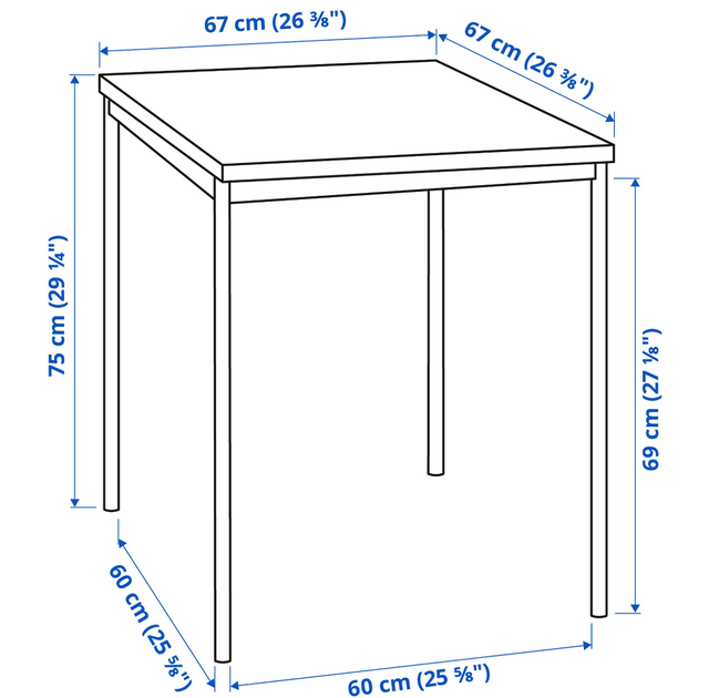 Стіл, кухонний стіл, чорний, 67x67см, IKEA SANDSBERG 594.204.00 - Фото 6 Стіл, кухонний стіл, чорний, 67x67см, IKEA SANDSBERG 594.204.00 - изображение 6
