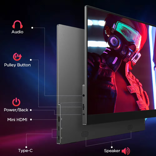Портативный игровой монитор UPERFECT UGame C2 GR16DQ 16'' 2K 120Hz IPS - изображение 8