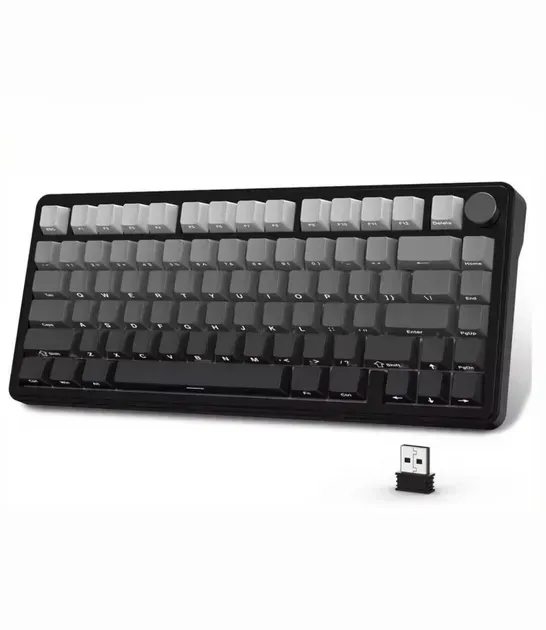 Беспроводная механическая клавиатура Attack Shark X85 Hot-Swap 75% BT/2.4G/Type-C Gray Gradient - изображение 2