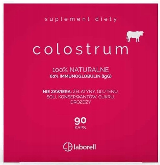 Suplement diety Laborell Colostrum siara bydlęca 40% IgG 90 kapsułek (5902488010272) - obraz 3