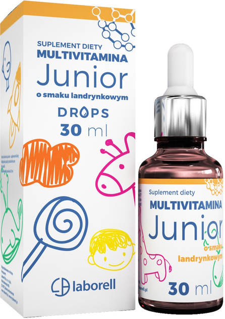 Multiwitamina Laborell dla dzieci w kroplach 30 ml (5902488011385) - obraz 1