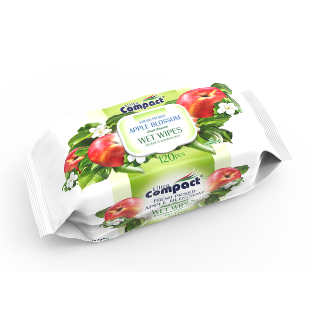 Серветки вологі Ultra Compact Apple Blossom 120 шт з клапаном (306354)