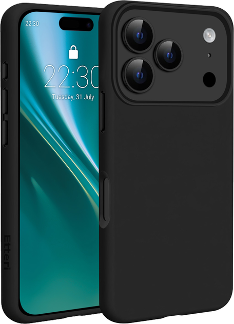 Панель Etteri Silicone Mag для Apple iPhone 17 Pro Max Black (5907504556949) - зображення 1