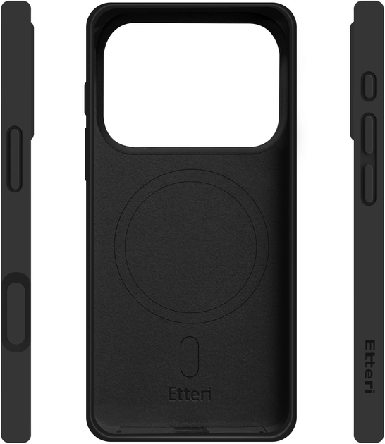 Панель Etteri Silicone Mag для Apple iPhone 17 Pro Max Black (5907504556949) - зображення 4