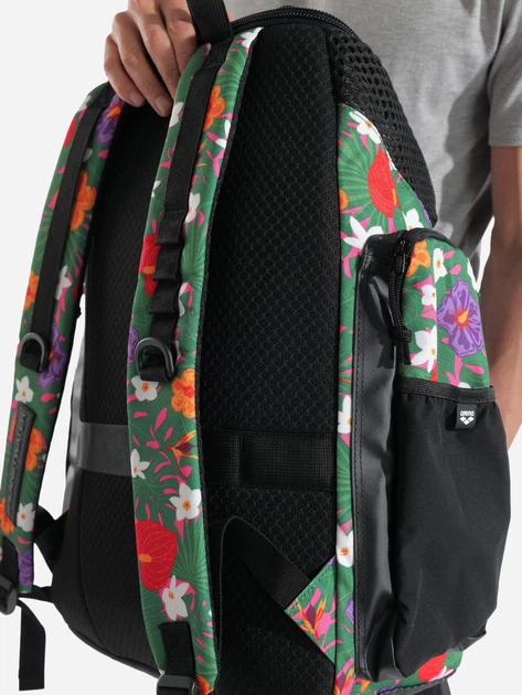 Рюкзак спортивний тканинний 45 л вміщує формат А4 Arena One Go Backpack Ao 45L 010232-911 Зелений/Червоний/Оранжевий (3468337652984) - зображення 7