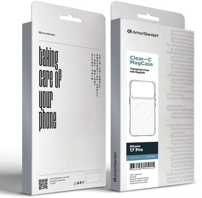 Чехол для смартфона ArmorStandart Clear-C MagCase для Apple iPhone 17 Pro Transparent (ARM87401) - изображение 5