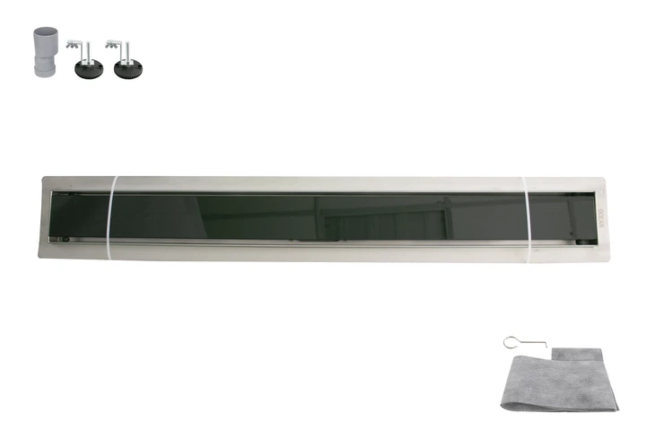 Трап душевой OCEAN из нержавеющей стали 70*700мм Glass Black - изображение 2