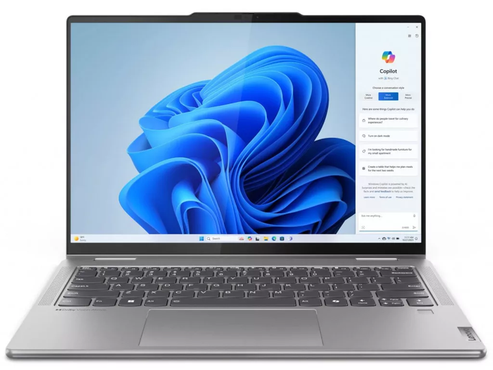 Ноутбук Lenovo Yoga 7 2-in-1 14AHP9 Arctic Grey 14" IPS 1920x1200 60 Гц (сенсорний) / AMD Ryzen 5 8640HS 4.9 ГГц / AMD Radeon 760M / RAM 16 ГБ LPDDR5X / SSD 512 ГБ / ОС Windows 11 Home / 1.4 (83DK000FUS) - Фото 1 Ноутбук Lenovo Yoga 7 2-in-1 14AHP9 Arctic Grey 14" IPS 1920x1200 60 Гц (сенсорний) / AMD Ryzen 5 8640HS 4.9 ГГц / AMD Radeon 760M / RAM 16 ГБ LPDDR5X / SSD 512 ГБ / ОС Windows 11 Home / 1.4 (83DK000FUS) - изображение 1