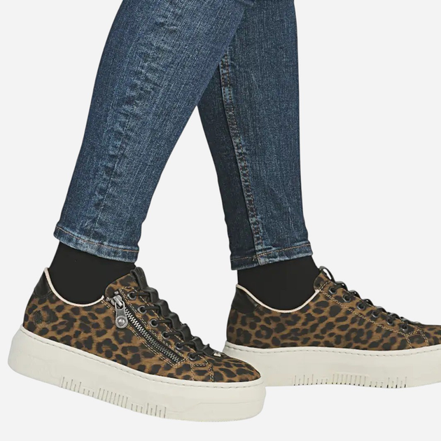 Sneakersy damskie do kostki Rieker M1953-90 37 (4UK) Brązowe (4061811542840) - obraz 2