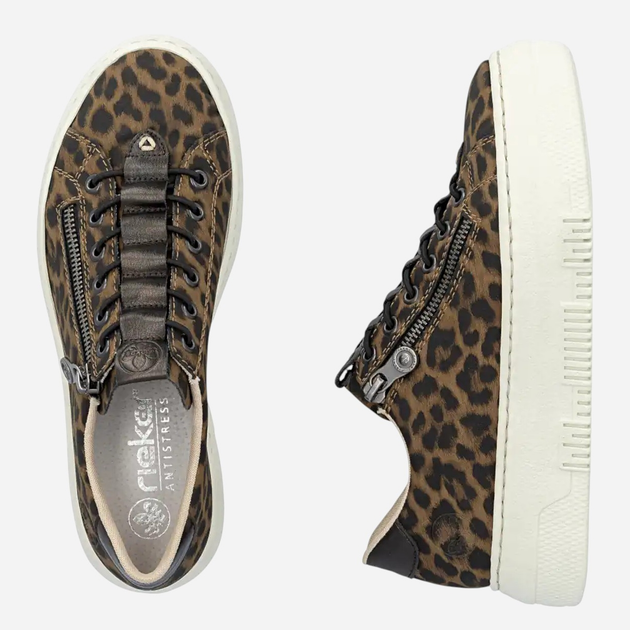 Sneakersy damskie do kostki Rieker M1953-90 37 (4UK) Brązowe (4061811542840) - obraz 6