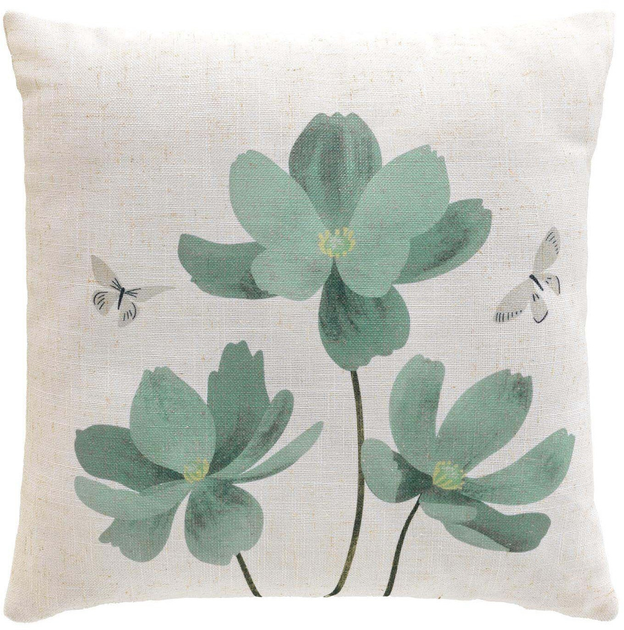 Poduszka dekoracyjna Douceur d'interieur Palmiflore beżowa 45x45 cm (3574386125604) - obraz 1