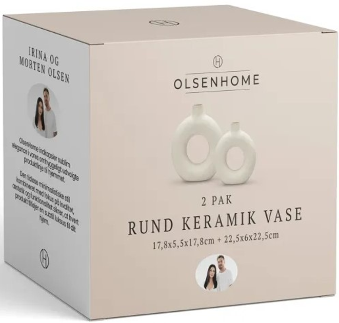 Wazony OlsenHome Rund keramik 2 szt (5740007817007) - obraz 2