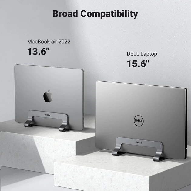 Настольная вертикальная подставка для ноутбука Ugreen LP258 Vertical Laptop Stand Gray (UGR-20471) - изображение 4