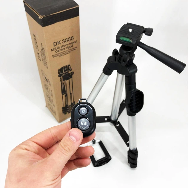 Трипод тренога штатив Tripod DK-3888 с пультом Bluetooth, тренога для фото, штатив маленький - Фото 2 Трипод тренога штатив Tripod DK-3888 с пультом Bluetooth, тренога для фото, штатив маленький - зображення 2