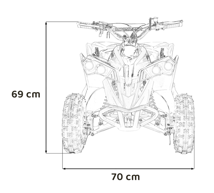 Квадроцикл бензиновий RENEGADE HIPERFECT 49CC Жовтий (5903864941555) - зображення 20