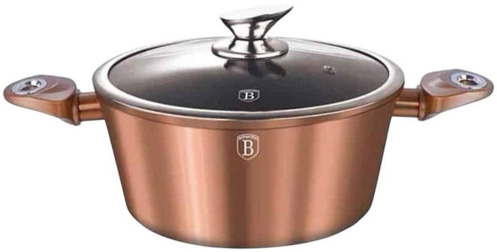 Garnek z pokrywką Berlinger Haus Rose Gold BH1515 24 cm (5999056777200) - obraz 1