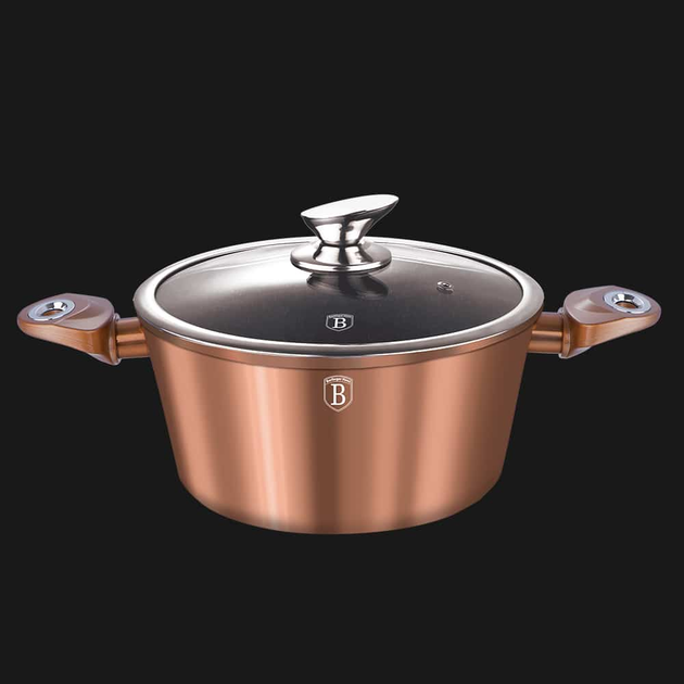Garnek z pokrywką Berlinger Haus Rose Gold BH1515 24 cm (5999056777200) - obraz 3