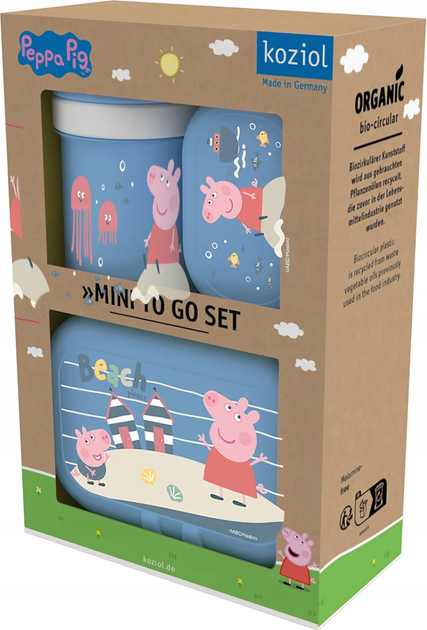 Набір Koziol Peppa Pig Waves To Go Ланч-бокс 2 шт + Пляшка для води 200 мл (4002942706237) - зображення 3
