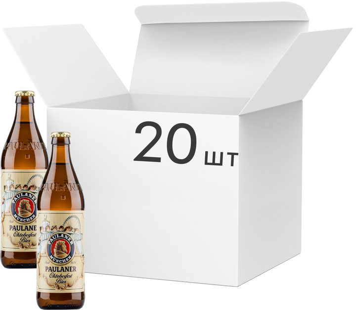 Упаковка пива Paulaner Oktoberfest світле фільтроване 6% 0.5 л x 20 шт (4066600612049) - Фото 1 Упаковка пива Paulaner Oktoberfest світле фільтроване 6% 0.5 л x 20 шт (4066600612049) - зображення 1