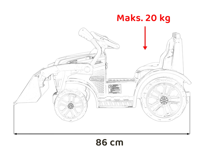 Traktor Spychacz G320 dla najmłodszych dzieci Czerwony (5903864956368) - obraz 14